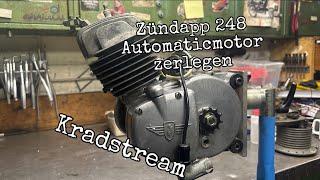 Zündapp 248 Automaticmotor Live zerlegen | Kradstream