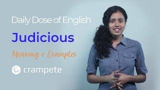 DailyDose English - Judicious Meaning - Verbal Lesson