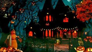 Autumn Haunted House Halloween Ambience with Relaxing Spooky Sounds  autumn,halloween ambience,autum