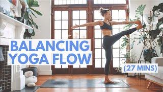 Vinyasa Yoga Flow for BALANCE + STRENGTH |  Yoga Workout 27 minutes (Intermediate Yoga Flow)