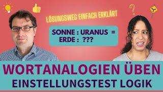 Wortanalogien üben | Einstellungstest Logisches Denken trainieren #einstellungstest #logik #lernen