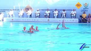 Jelsincro 06 EGYPT RUTINA LIBRE COMBINADA SYNCHRONISED SWIMMING MEDITERRANEAN CUP 2017