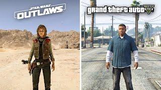 Star Wars Outlaws vs GTA 5 - Physics and Details Comparison
