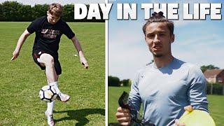 A Full Day In The Life of a Footballer During Lockdown... (Football Shooting & Sprinting Session)