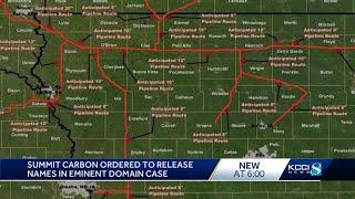 Summit Carbon ordered to release names in eminent domain case