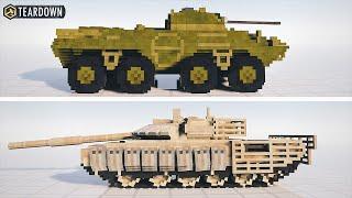 BTR-90 vs  T-72B3M TANK  | Teardown