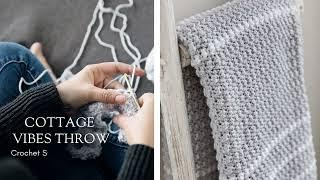 Crochet Blanket Stitch Tutorial   Cottage Vibes Throw