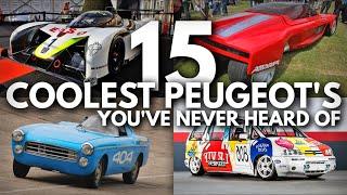 15 Coolest PEUGEOT's You've Never Heard of | Awesome Obscure Peugeots | Le Mans, F1, Concept Cars