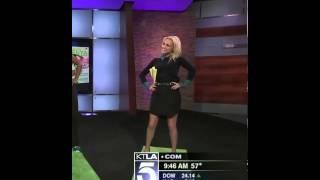 Jessica Holmes Sexy News Anchor Dancing