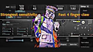 NEW UPDATE 3.0NEW BEST SENSITIVITY CODE & SETTINGS 20244 FINGER CLAW GYROSCOPE | PUBG MOBILE