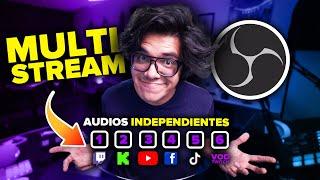 COMO HACER MULTISTREAM A TWITCH, KICK, TIKTOK Y YOUTUBE CON AUDIO INDEPENDIENTE? | Tutorial