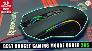 Redragon M607 Griffin | RGB 7200 DPI | Best Budget Gaming Mouse Under $20 | Quick Review.