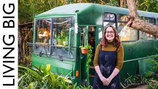 Young Artist Transforms An Old Bus Into A Magical Tiny Home