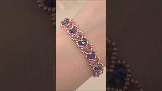 I  Beading! Easy Crystal Hearts Beaded Bracelet Tutorial: How to Make Bracelets with Beads & Thread