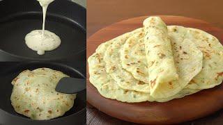 3분 반죽으로, 풍선같은 마늘 플랫브레드 만들기(노이스트) :: 커리에 찍먹 :: 3-Minute Liquid Dough, Garlic Flatbread, Garlic Naan