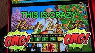 ( THIS IS CRAZY  ) PEACE & LONG LIFE SLOT MACHINE. #slots #casino #slotmachine #jackpot