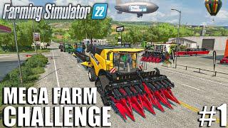 WELCOME to my NEW CHALLENGE | MEGA FARM Challenge | Farming Simulator 22 - Ep 1