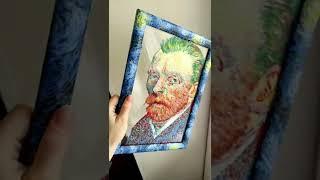Портрет Винсента Ван Гога на стекле. Результат. Vincent Van Gogh portrait.