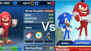 Movie knuckles vs boom knuckles [sonic dash 2 sonic boom vs sonic forces speed battle]