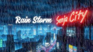 Rain Storm City ️ Lofi Chill Music for Relax, Study, Work 