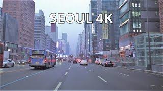 Seoul 4K - Winter Fog In Gangnam - Driving Downtown