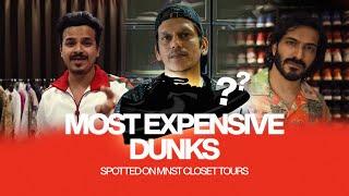 MOST EXPENSIVE NIKE DUNKS Spotted on MNST Closet Tours!!