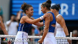 Sara Errani, Jasmine Paolini win Italy's FIRST Olympic tennis gold | Paris Olympics | NBC Sports