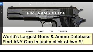 How to search & find ANY gun in FirearmsGuide.com that presents over 80,000 antique and modern guns