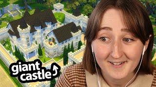 i built a GIANT CASTLE in the sims