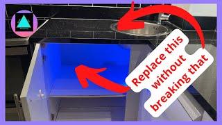 Repair a water damaged kitchen base unit WITHOUT removing granite kitchen worktop