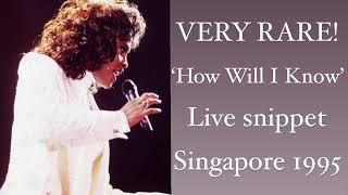 Rare! Whitney Houston 'How Will I Know' Live Snippet in Singapore 1995