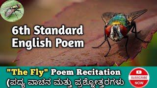 6th Standard English Poem "The Fly" Recitation| Reading and Question answers