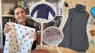 Knitting Vlog | Finishing my Lulu Slipover, Overdying a Sweater, and Fabric Shopping!