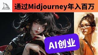 如何通过Midjouney年入百万？Midjourney（AI绘画）挣钱的办法；AI如何创业？