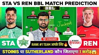 STA vs REN Dream11, STA vs REN Dream11 Prediction, Melbourne Stars vs Melbourne Renegades BBL Team