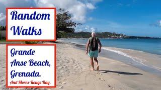 A Walk along Grande Anse Beach Grenada.