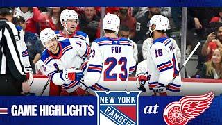 GAME HIGHLIGHTS | 2024-25: New York Rangers at Detroit Red Wings (10/17/24)