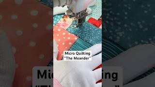 Micro Quilting A Meander On A Sewing Machine #quilting #thesewingchannel