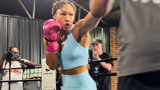 Alycia Baumgardner shows NEW & IMPROVED SKILLS under Derrick James • MEDIA WORKOUT