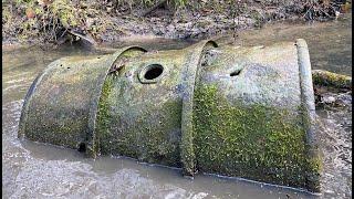 Excavation of the Second World War. The Wehrmacht was retreating along the stream. Subtitles