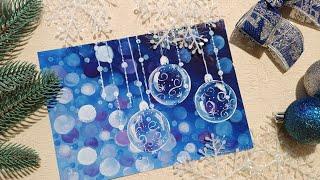 NEW YEAR'S CARD/НОВОРIЧНА ЛИСТIВКА МАЛЮЄМ ПАЛЬЦЯМИ/ ОТКРЫТКА РИСУЕМ ПАЛЬЦАМИ/#українськийконтент