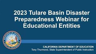 2023 Tulare Basin Disaster Preparedness