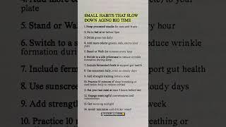  Small Habits That Slow Down Aging Big Time #shorts #lifeunlockedwitharchna #habits #antiaging