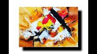 Abstract Painting/DEMO #09/Abstract art|Abstract painting for begginers with Acrylics
