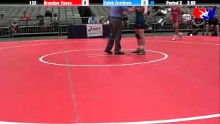 Brandon Yanez vs. Caleb Crabtree at 2013 West Jr. Freestyle Regional
