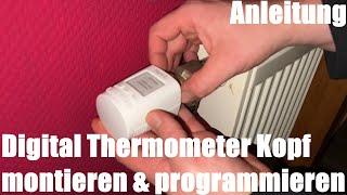 Digital Thermometer Kopf montieren & programmieren AVM FRITZ!DECT 301 Intelligenter Heizkörperregler