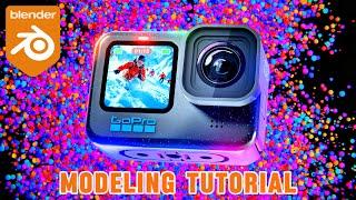 Blender 4.2 Modeling Tutorial - "GoPro HERO12 Black"(Part-1) | By Malikose Studio