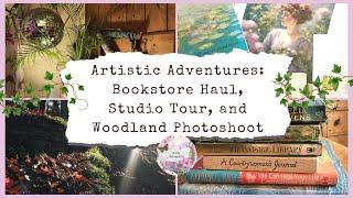 Bookshop haul, studio tour and woodland photoshoot