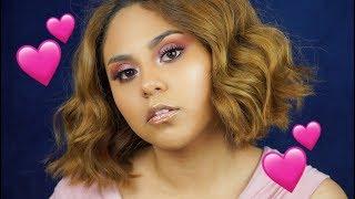 PINK VALENTINES DAY MAKEUP | Brenda Esquivel