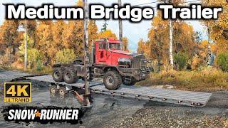 Medium Bridge Trailer In SnowRunner Season 14 #snowrunner #truck #4k